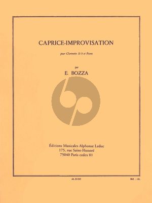 Bozza Caprice - Improvisation pour Clarinette et Piano