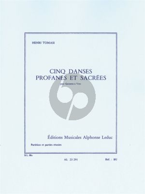 Tomasi 5 Danses Profanes et Sacrees Quintette a Vent (Score/Parts)