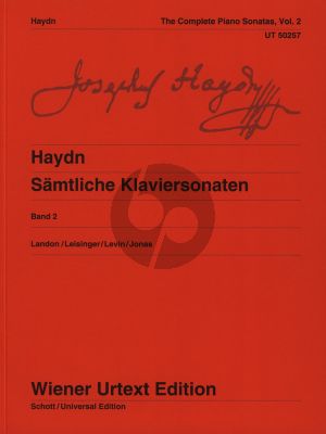 Haydn Samtliche Sonaten Vol.2 fur Klavier (edited by Christa Landon and revised by Ulrich Leisinger) (Wiener-Urtext)