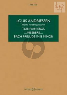 Andriessen Works for String Quartet Study Score