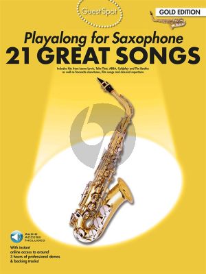 Album Guest Spot Playalong - 21 Great Songs for Alto Saxophone Book with Audio Online (Gold Edition)