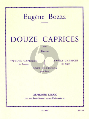 Bozza 12 Caprices pour Basson