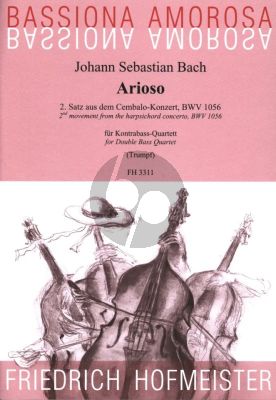 Bach Arioso 4 Double Basses (2.Satz Cembalo-Konzert BWV 1056) (Score/Parts) (arr. Klaus Trumpf)