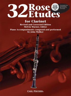 Rose 32 Studies for Clarinet (Book with Audio Online) (edited by Melvin Walker) (Piano Accomp. on Online Audio as composed and performed by John Walker)