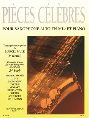 Pieces Classiques Celebres Vol. 2 Saxophone alto et Piano (Marcel Mule)