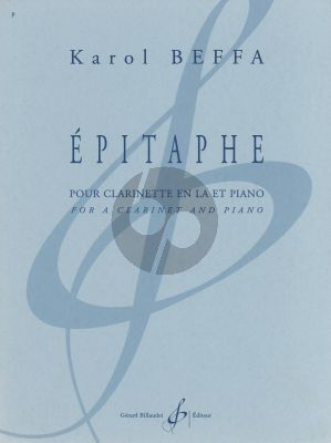 Beffa Epitaphe Clarinet in A-Piano (interm.grade 6)