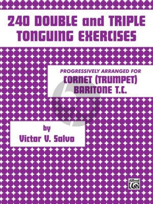 Salvo 240 Double and Triple Tonguing Exercises Cornet[Trumpet] Baritone TC