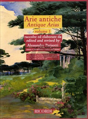 Album Arie Antiche Vol.1 for Voice-Piano (Bk- 2 CD's with accomp. and native speaker diction lessons) (edited by Alessandro Parisotti)