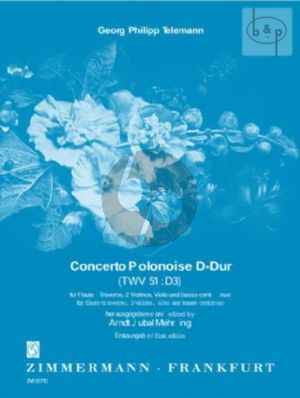 Concerto Polonoise D-major TWV 51:D3 (Flute- 2 Vi.-Va.-Bc) (Score/Parts)