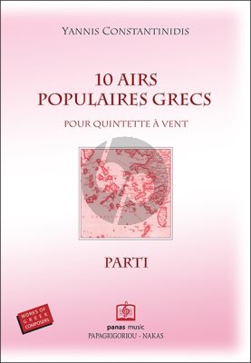 Constantinidis 10 Airs Populaires Grecs for Wind Quintet Set of Parts