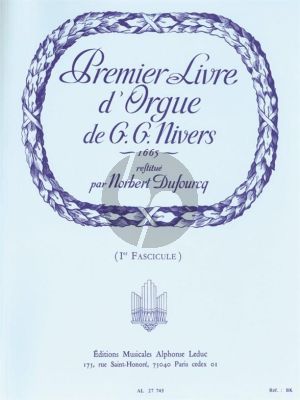Nivers Premier Livre d'Orgue Vol. 1 (Norbert Dufourcq)