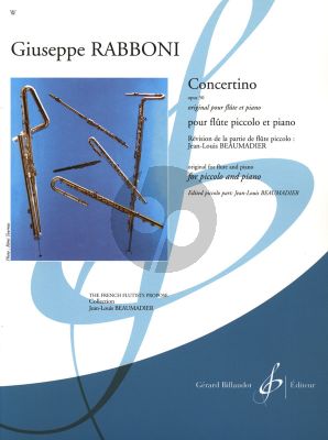 Rabboni Concertino Op.50 for Piccolo and Piano (orig. Flute) (edited by J.L.Beaumadier) (advanced grade 7)