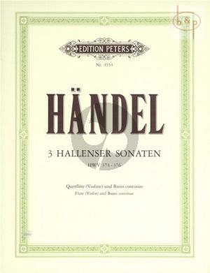 3 Hallenser Sonaten (HWV 374 - 375 - 376) (Flute[Vi.]-Bc[Vc. ad lib.])