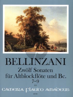 Bellinzani 12 Sonatas Op.3 Vol.3 No.7 - 9 for Treble Recorder [Flute/Violin] and Bc (edited by Winfried Michel)