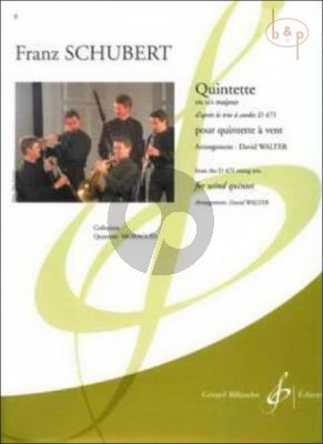 Quintet Bb-flat major after Trio D.471 (Score/Parts) (arr. David Walter)
