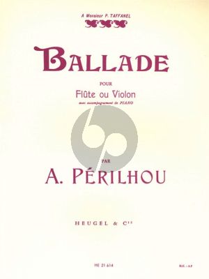 Perilhou Ballade Flute[or Violin]-Piano
