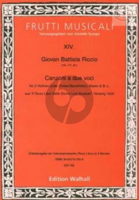 Canzoni a 2 (2 Vi.[Zinken/Rec.]-Trb.-Basso-Bc) (Score/Parts)