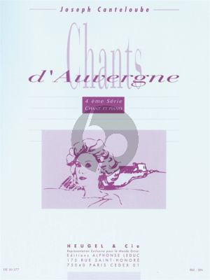 Canteloube Chants d'Auvergne Serie 4 (Chant-Piano)