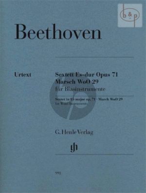 Sextett Es-dur Op.71 mit Marsch WoO 29 (2 Clar.[Bb]- 2 Bassoons- 2 Horns[Eb/F])