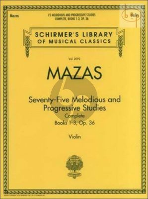 75 Melodious and Progressive Studies Op.36 violin