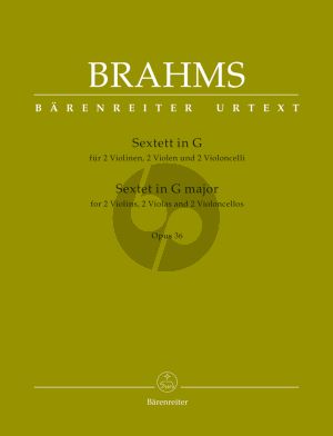 Brahms Sextet G-major Op.36 2 Vi.- 2 Va.- 2 Vc. (Parts) (Parts) (edited by Chr.Hogwood)