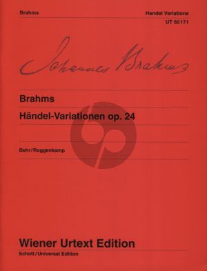 Brahms Handel Variationen Op.24 fur Klavier (edited by Johannes Behr) (Wiener-Urtext)