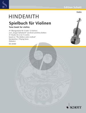 Hindemith Spielbuch fur Violinen (41 Ubunsstucke fur 2 (oder 1) Violinen