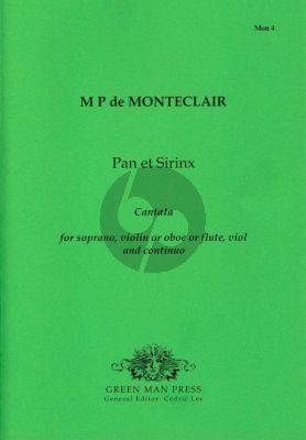 Monteclair Pan and Syrinx (Cantata) (Sopr.-Violin[Ob./Fl.]- Viol-Bc) Score/Parts (edited by Cedric Lee)