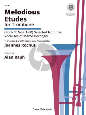 Rochut Melodious Etudes Vol.1 Trombone (after the Vocalises of Marco Bordogni) (Book-Online Audio) (edited by Alan Raph)