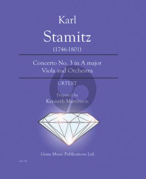 Stamitz Concerto No. 3 in A major Viola - Orchestra Score - Parts (Prepared and Edited by Kenneth Martinson) (Urtext)