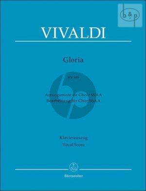 Gloria RV 589 (SSA soli-SSAA-Orch.) (Vocal Score)