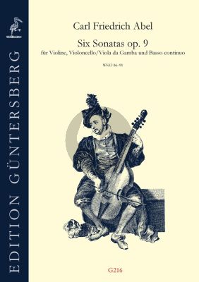 Abel 6 Sonatas Op.9 (WKO 86 - 91) (Violine, Violoncello oder Gamba und Bc) (Score/Parts) (edited by von Zadow)