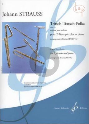 Tritsch-Tratsch-Polka Op.214 (2 Piccolo Flutes with Piano Accomp.) (arr. Bernard Boetto)