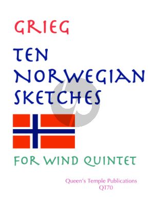 Grieg 10 Norwegian Sketches Woodwind Quintet (Score/Parts)