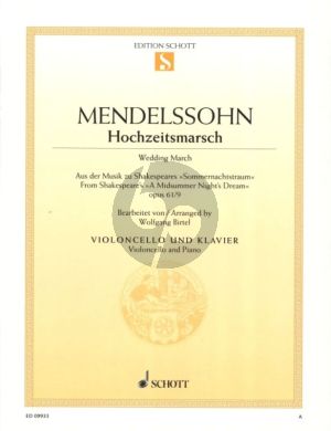 Mendelssohn Hochzeitsmarsch - Wedding March Op.61 No.9 Violoncello und Klavier (transcr. Wolfgang Birtel)