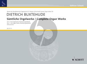 Buxtehude Samtliche Orgelwerke Vol.1 Part 1 (Free Organ Works) (edited by Claudia Schumacher)