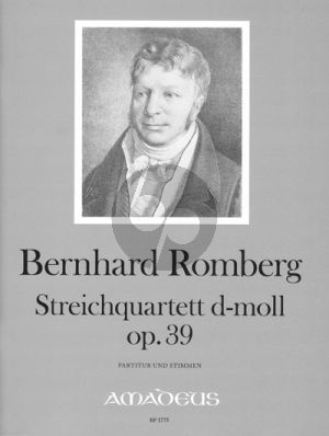 Romberg Quartet No. 9 d-minor Op. 39 (Score/Parts) (edited by Yvonne Morgan)