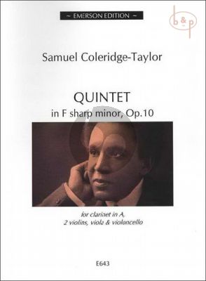 Quintet f-sharp minor Op.10 (Clar.[A]- 2 Vi.- Va.-Vc.) (Score/Parts)