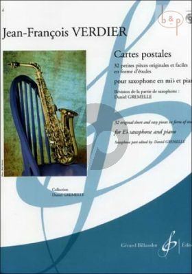 Cartes Postales for Alto Saxophone and Piano Book with Cd
