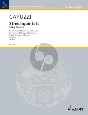 Capuzzi Quintet G-major Op.3 No.6 2 Vi.- 2 Va.-Vc. (Score/Parts) (edited by Tilman Sieber)