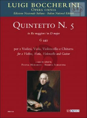 Quintetto No.5 D-major G.449 (2 Vi.-Va.-Vc.- Guitar)