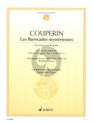 Couperin Les Barricades Mysterieuses Harpsichord [Piano] (from Pieces de Clavecin Vol.2 Ordre No.6) (Wilhelm Ohmen)