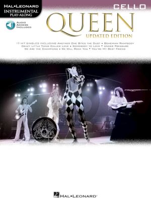Queen 17 Songs Instrumental Play-Along for Cello (updated edition) (Book with Audio online)