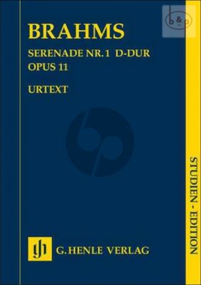 Brahms Serenade No.1 D-major Op.11 (Orch.) (Study Score) (edited by Michael Musgrave) (Henle-Urtext)