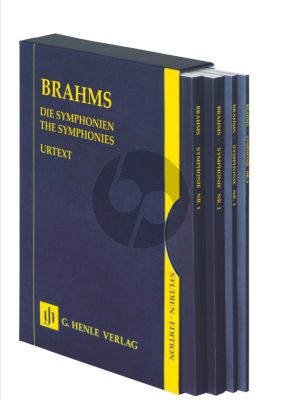 Brahms Symphonies No. 1 - 4 - Four Study Scores in Slipcase (Editors Michael Struck and Robert Pascall) (Henle-Urtext)