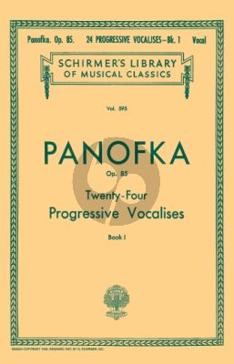 Panofka 24 Progressive Vocalises Op.85 Vol.1