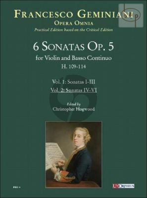 6 Sonatas Op.5 Vol.2 Sonatas No.4 - 6 (H.112 - 114)