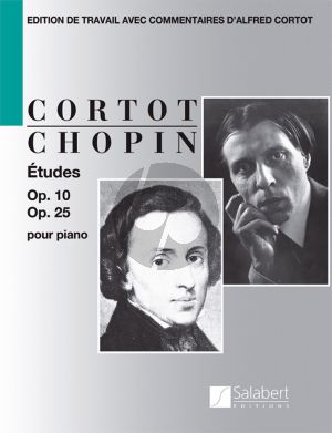 Chopin Etudes Op. 10 and Op. 25 Piano (edition de travail avec commentaires d'Alfred Cortot) (french)