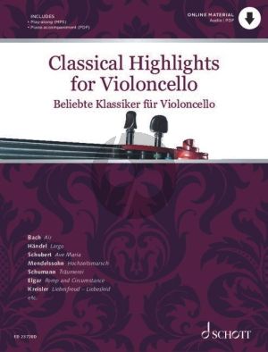 Classical Highlights for Cello and Piano (Book with Audio online) (edited by Kate Mitchell)