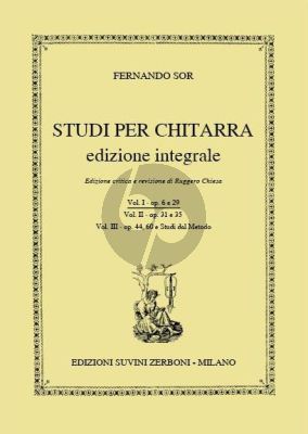 Sor Studi Vol.1 Op.6-29 Guitar (Chiesa)